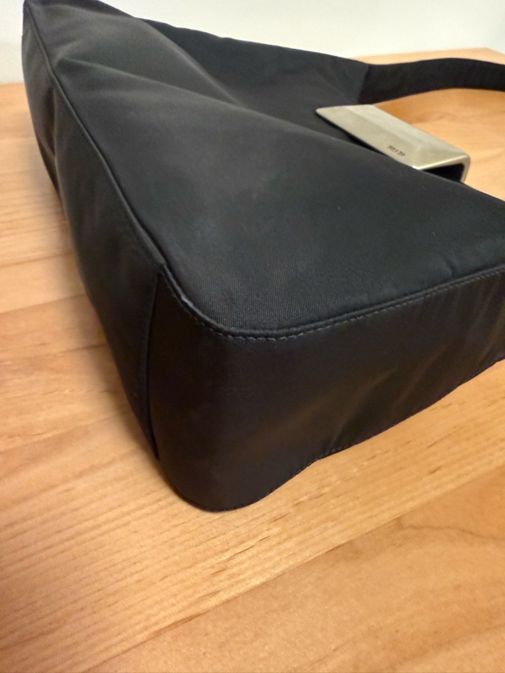 Authentic Vintage Prada Black Nylon Shoulder Bag - Picture 7 of 16